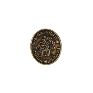 Inver Grove Heights Community Schools Gold Tone Bronze Look Tie Tack Pin